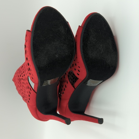 Aldo sz 8.5 Open Toe Caged High Heel Zip Back Boots - Picture 6 of 6